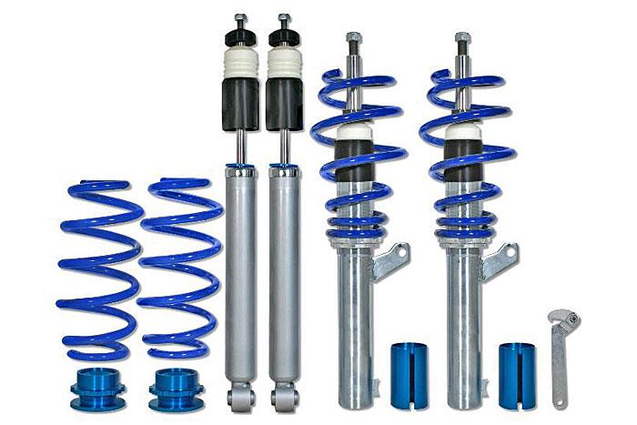 GF150226, Triple-S Schroefset, VW Golf VI Variant 1.9TDi DSG/ 2.0TDi/ DSG veerpootdiameter 50/55mm 1KP 07/2009-07/2013, 1200KG max vooraslast, Bij deze set zijn verkorte koppelstangen noodzakelijk, deze zijn los verkrijgbaar.